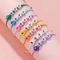 candy color adjustable rope best friend bff bracelets of 7 besties for kids girls fashion friendship gifts