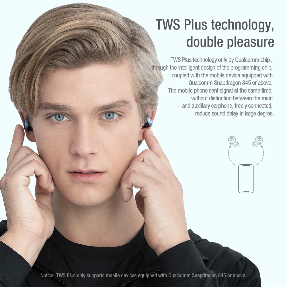 NILLKIN TW004 беспроводные наушники Bluetooth 5 0 TWS с микрофоном CVC шумоподавление Гарнитура
