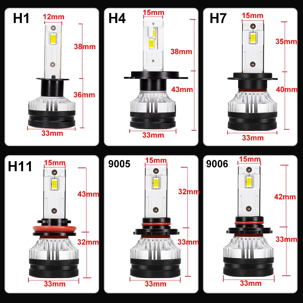 Автомобильная фара YHKOMS Canbus H7 H4 светодиодный 300W 80000LM H1 H8 H9 H11 9005 HB3 9006 HB4 9012 (art.: 3920c1964766a) - 3920c1964766a
