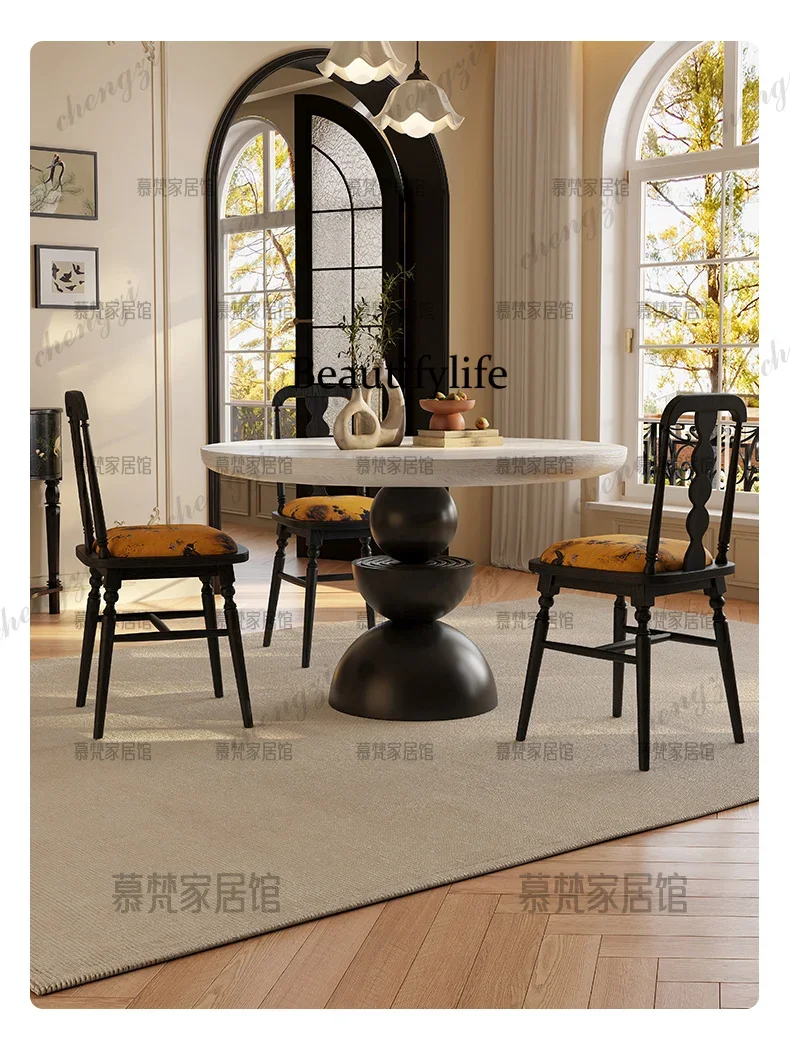 Фото B456 Glamour Luxury Table Beauty Cozy Unique Elegant Dining Table Premium Vintage Tavolo Rotondo Allungabile Dining Room Furniture №5