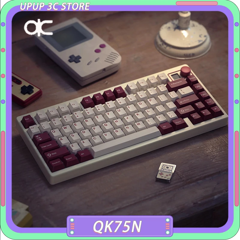 QwertyKeys QK75N механическая клавиатура из алюминиевого сплава многофункциональная