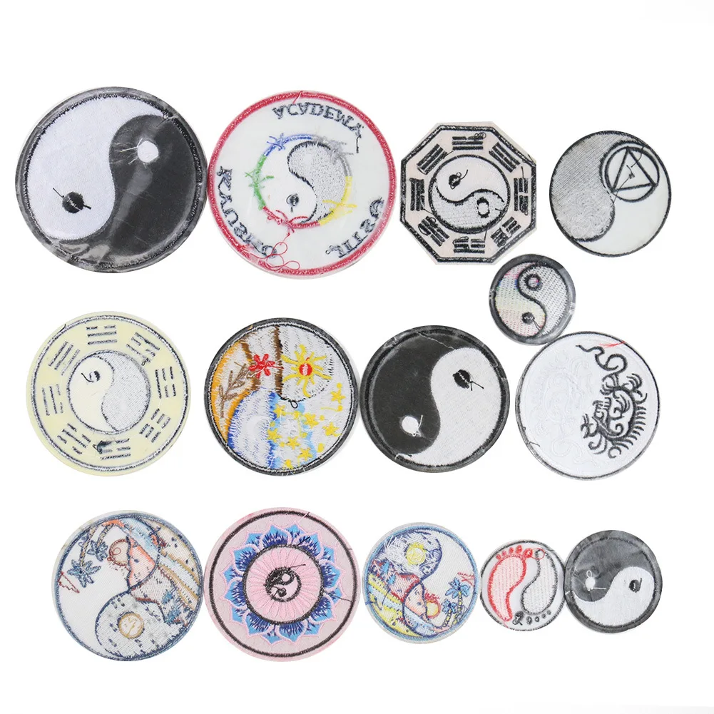 Китайские нашивки Tai-Chi YIN-YANG Bagua железные для рюкзака значок одежды сделай сам