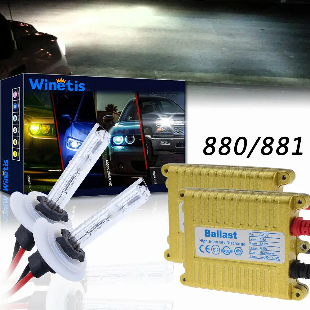 

55 Вт Winetis 880 881 Hid комплект противотумансветильник фар дальнего света 5000K Oem Белый