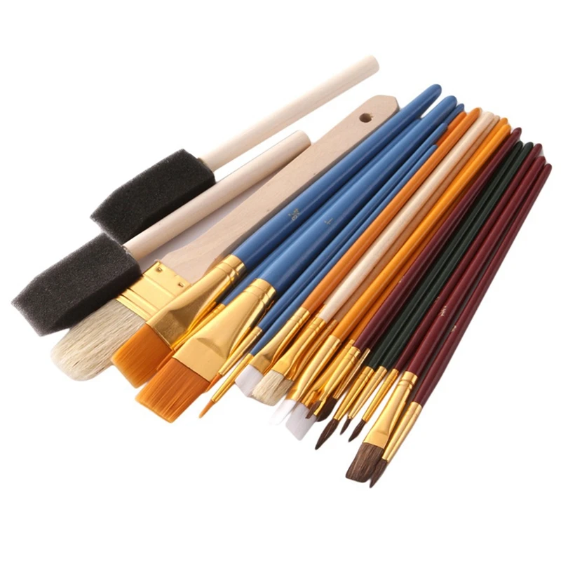 

25Pcs Paint Brush Set Watercolor Acrylic Oil Painting Set for Adult Gouache Painting Artist Supplies,Starter Kit