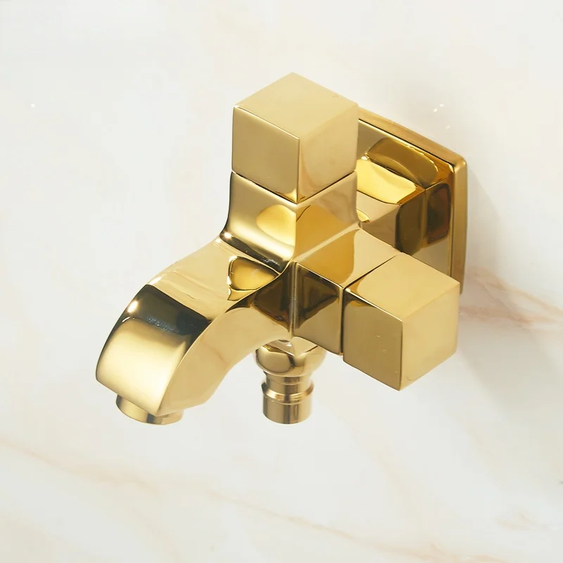 

All-copper Water Divider, Dual-purpose, Double-outlet, One-in and Two-out Angle Valve, Mop Pool, Washing Machine Faucet