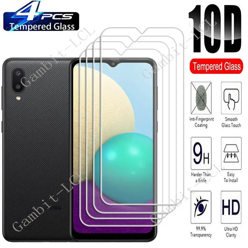 

Защитное закаленное стекло для Samsung Galaxy A02, 4 шт.