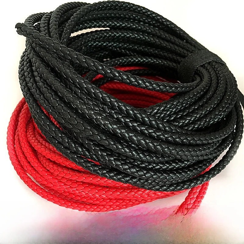 Мужской толстый браслет ручной работы XL ожерелье веревка кожаная материал