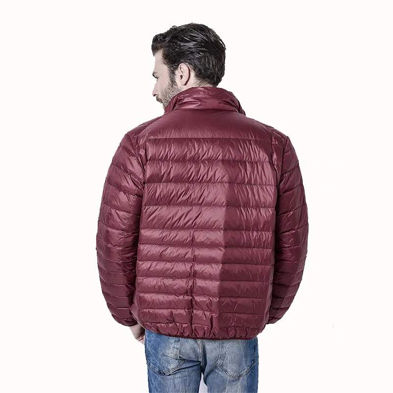 ERIDANUS New Autumn Winter Man Duck Down Jacket Ultra Light Thin S-3XL Spring Jackets Men Stand Collar Outerwear Coat MWY024