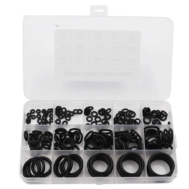 200Pcs/Box O-Type Waterproof Rings Pipe Joint Sealing Rings Nitrile Rubber Ring Kit Sealing Rings Garden Tools