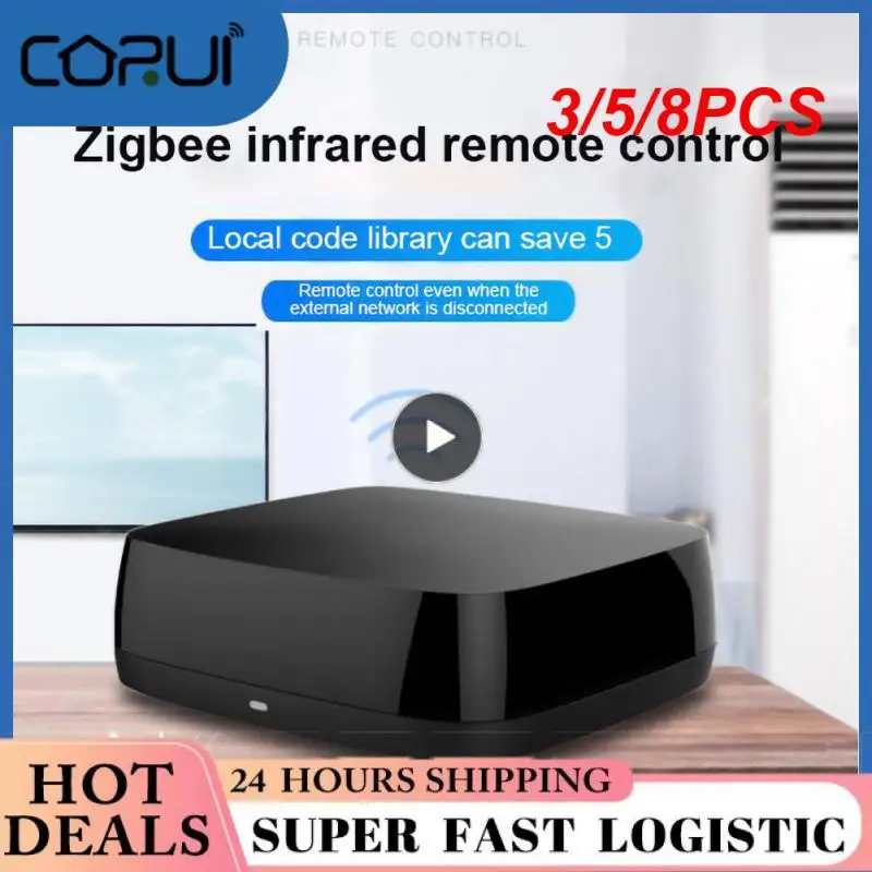 

3/5/8PCS Smart Home Universal Infrared Control Zigbee Ir Remote Control Smart Life For Tv Dvd Aud Ac 5v 1a Usb Tuya