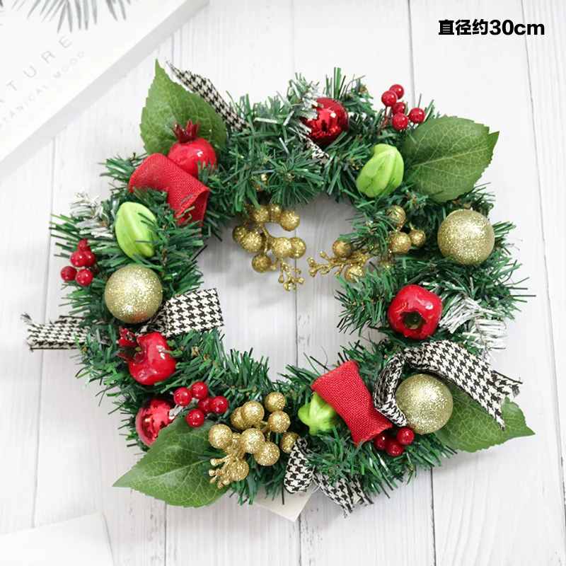 Рождественский цветочный венок Xindie для ресторана окна светящийся любовь дверь