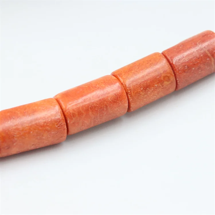 14 15 X20 24MM Cylinder Natural Material Sea Coral Abacus Beads Charm For Jewelry Making DIY Necklaces  Pendant Accessories Gift