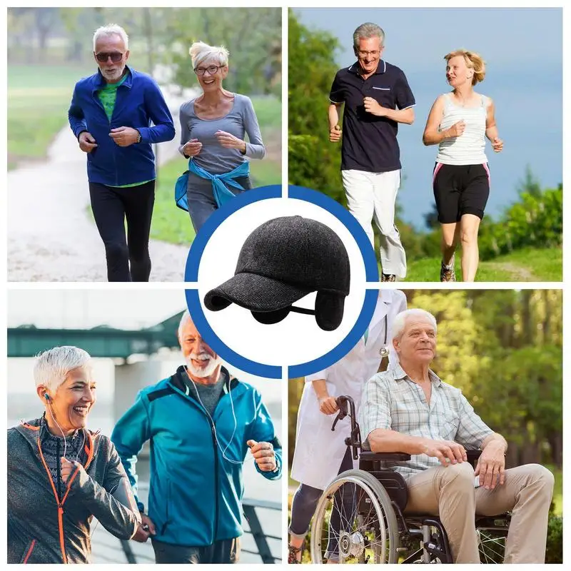 Зимние шапки для мужчин Удобная шапка с полями Мужские теплые бейсболки