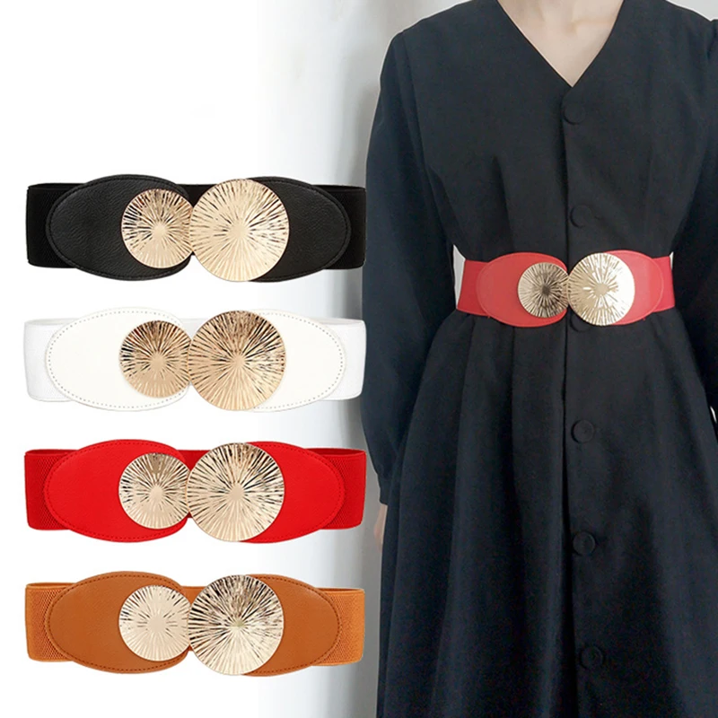 

2022 New women's Fashion Elastic Cummerbunds Female Dress Corsets Waistband Belts Decoration Wide Belt Designer Belt