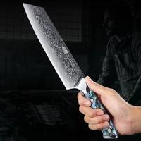 findking knife gorgeous series 67 layers damascus steel kitchen knives abalone resin professional kiritsuke gyuto chef knife