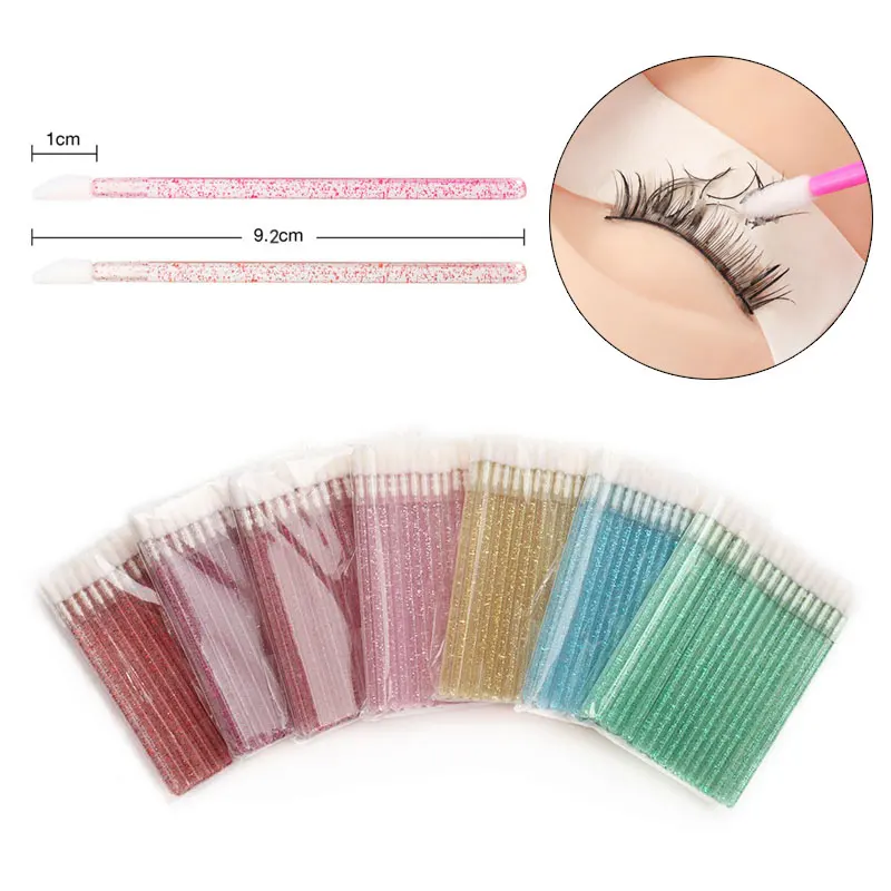50 Pcs Disposable Eyelash Makeup Brushes Lash Extension Mascara Applicator Lipstick Wand Cosmetic Cleaning Brush