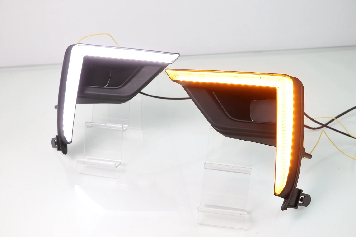 

Автомобильные светодиодные дневные ходовые огни DRL для Toyota LAND CRUISER PRADO 2017-19, Желтый поворотный сигнал, ходовые огни, товары