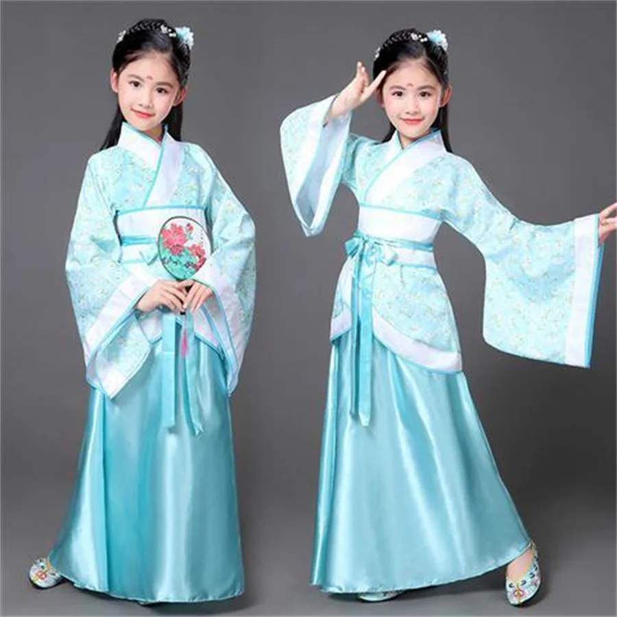 Ancient Chinese Costume Kids Child Seven Fairy Hanfu Dress Clothing Folk Dance Performance Chinese Traditional Dress For Girls images - 6