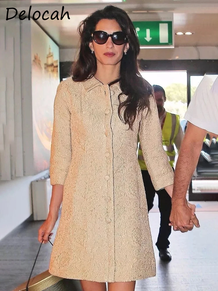 Delocah высококачественное летнее женское модное подиумное мини-платье с коротким
