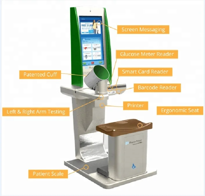 

service health care patient check-in medical kiosk with touch screen