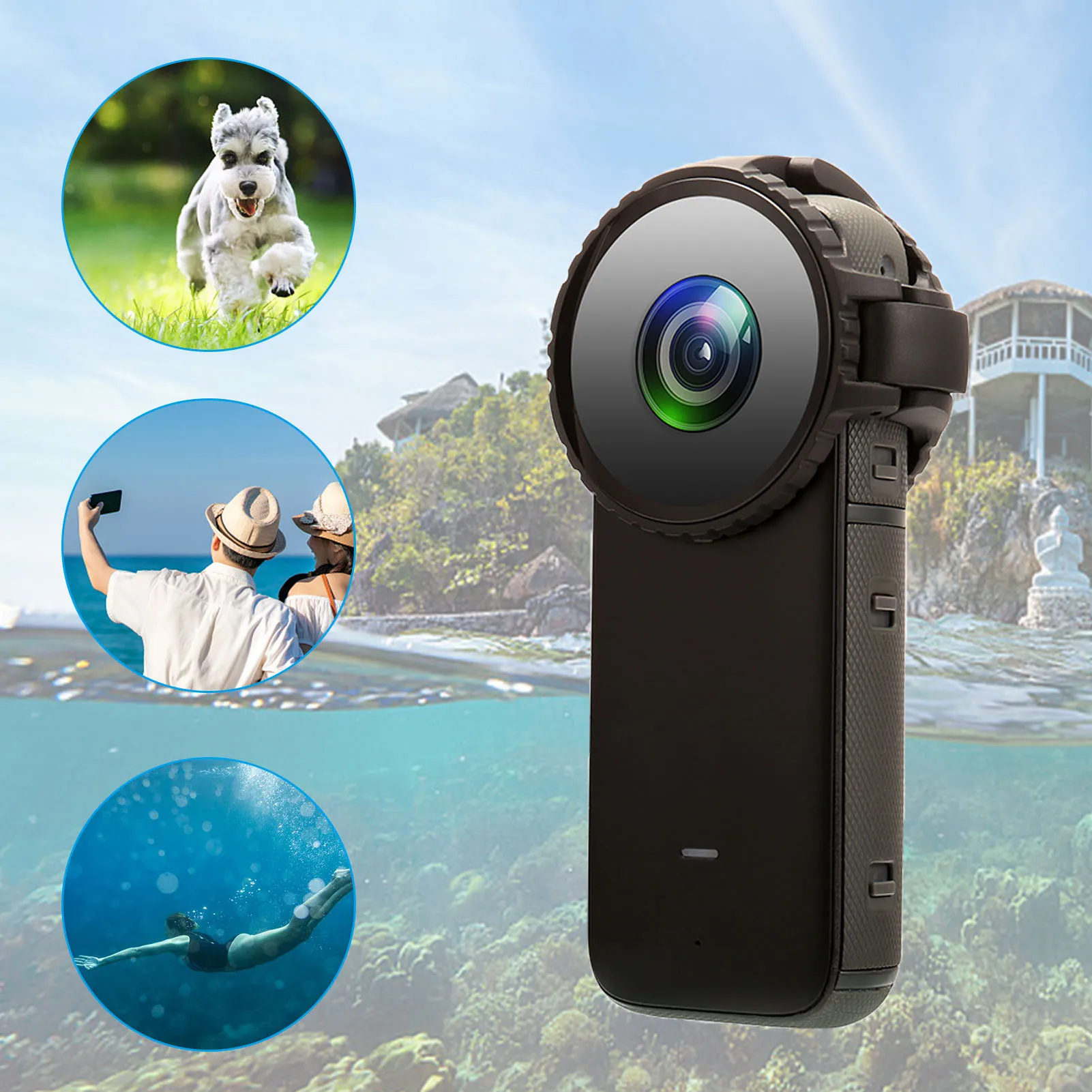 

ForInsta360 ONE X2 Premium Lens Guards 10m Waterproof Complete Protection For One X 2 Lens Protection Cover Camera Accessories