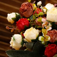 artificial faux flowers plastic tropical plant silk flower head for home office wedding decor pole 32cm 70cm
