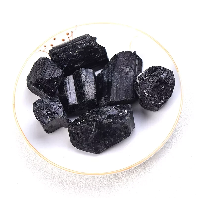 

Natural Black Tourmaline Gravel Raw Gemstone Mineral Specimen Irregular Crystal Healing Advanced Collection Eliminate Magnetism