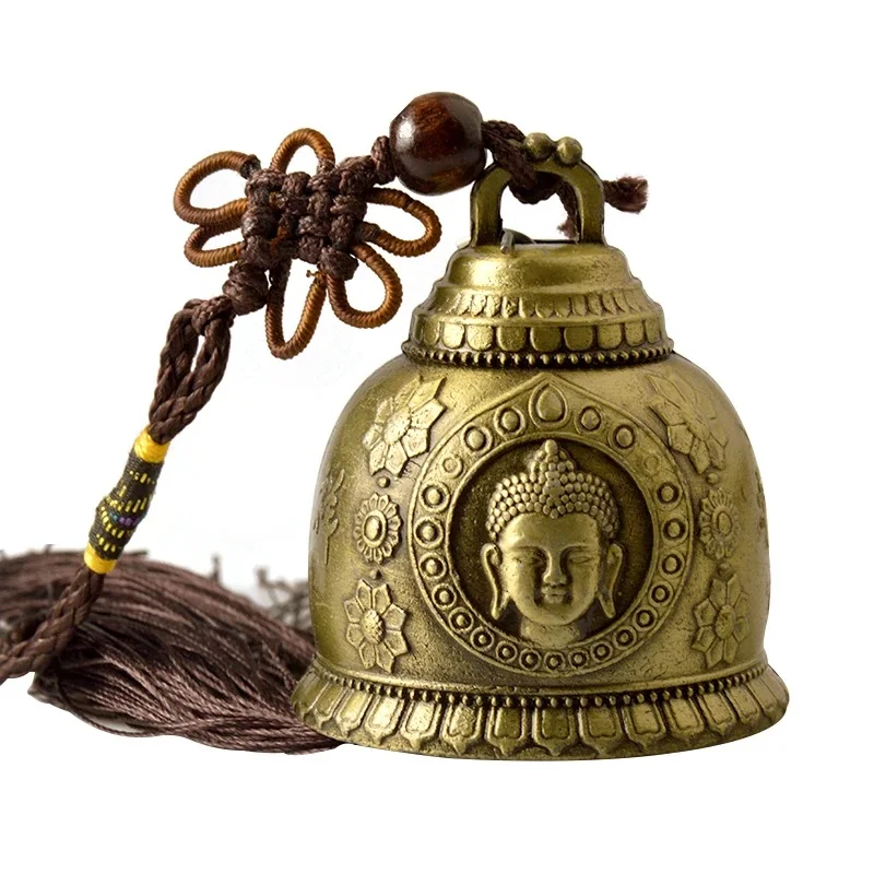 Feng shui Buddhism Copper Bell Religious Wind Buddha Home Hanging Decoration Blessing for Luck Chime Car Decor Crafts |