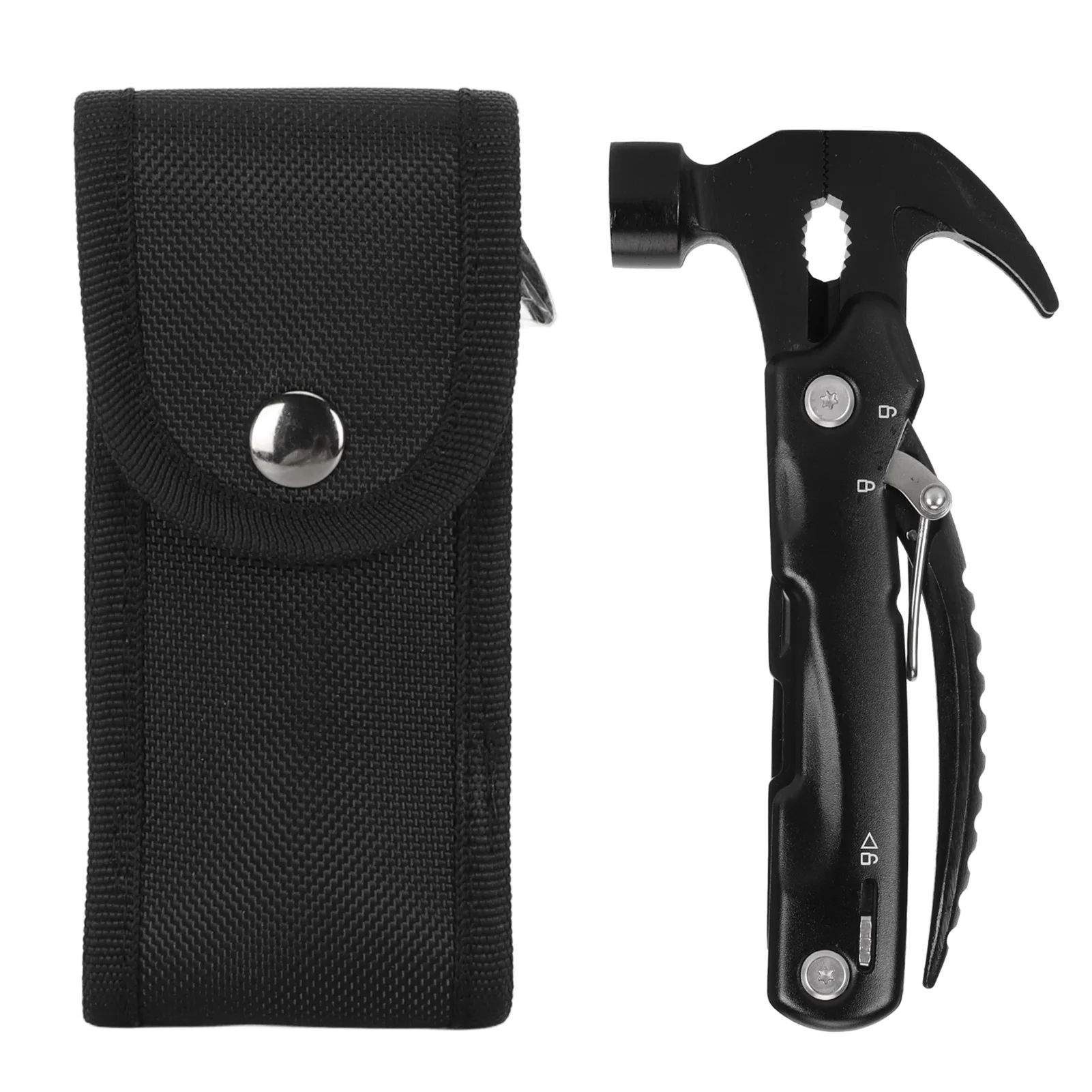 

Hammer High Hardness Stainless Steel Ergonomic Design Strong Clamping Power Claw Hammer Save Effort Multitool for Outdoors