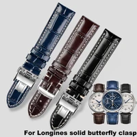for longines watchband cowhide famous craftsman moon blue crocodile pattern magnificent conkas mens belt 19mm20mm21mm