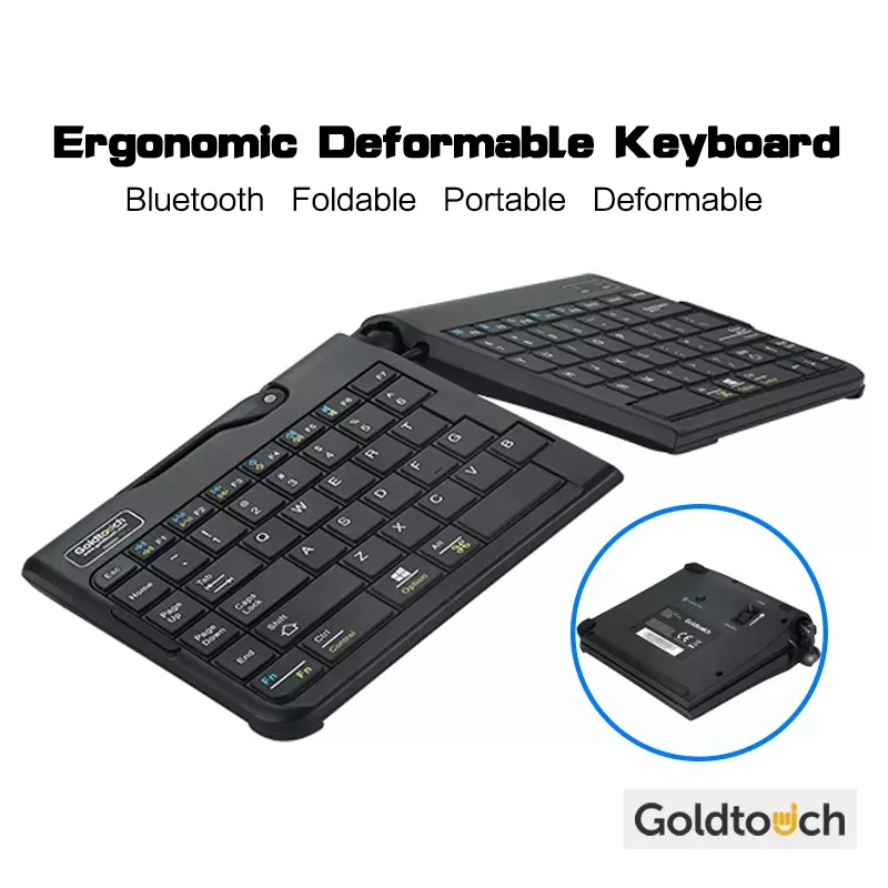 

Hot Ticket Goldtouch Ergonomic Bluetooth Wireless Mini Keyboard Folding Deformable Portable Stretchable For Computer PC Laptop M