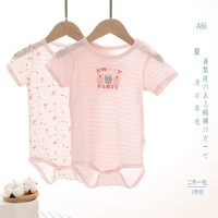 summer baby one piece thin section newborn small fresh large size short sleeved triangle bag fart romper