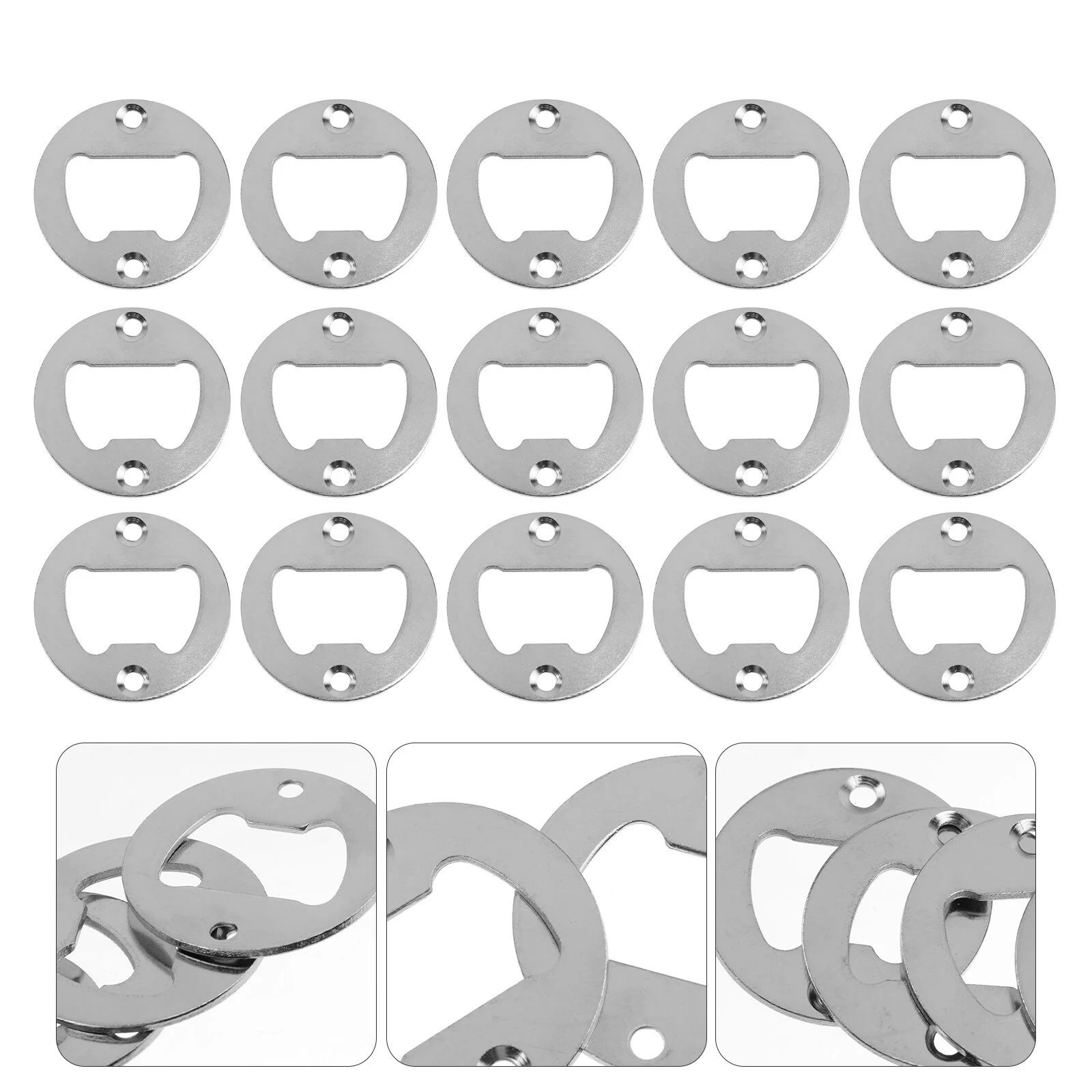

Bottle Opener Insert, 15PCS Round DIY Bottle Opener Parts ( Not Include Screws )