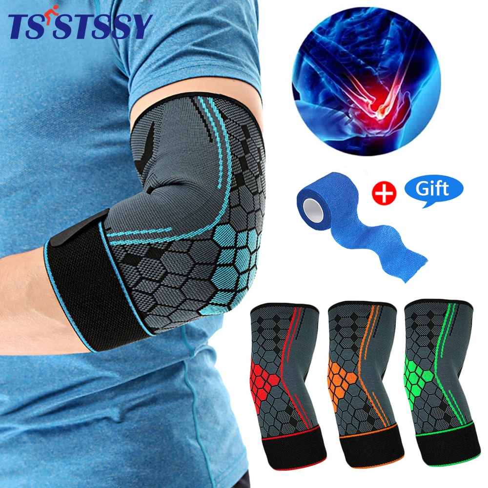 

1Piece Sports Elbow Compression Sleeve Arm Brace Support Men Women Cycling Running Basketball Football Volleyball Tennis Golf