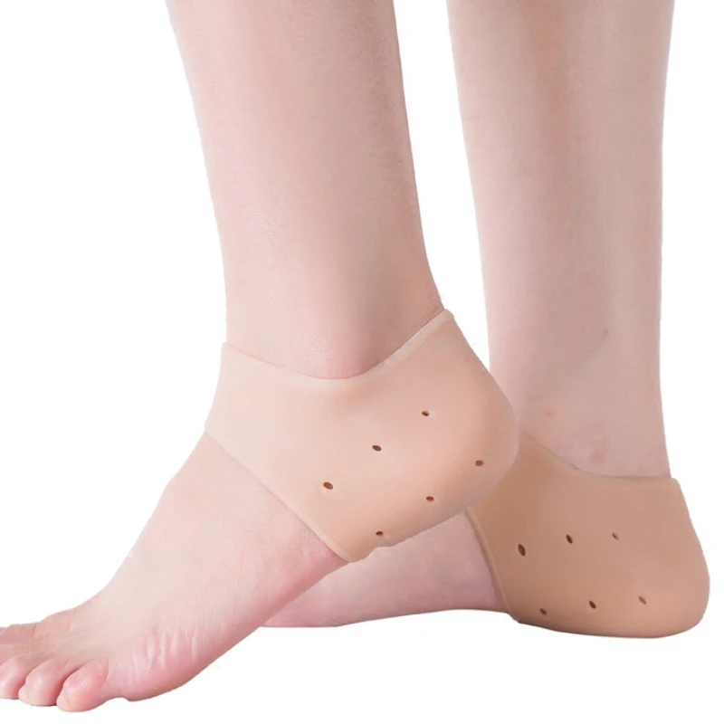 2Pcs New Silicone Feet Care Socks Foot Skin Care Protectors Moisturizing Gel Heel Thin Socks with Hole Cracked Foot Care Tool