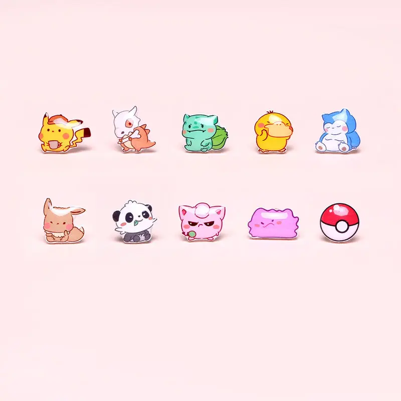 

Anime Pokemon Pikachu Cute Earrings Earrings Non-Piercing Ear Clip Student Gift
