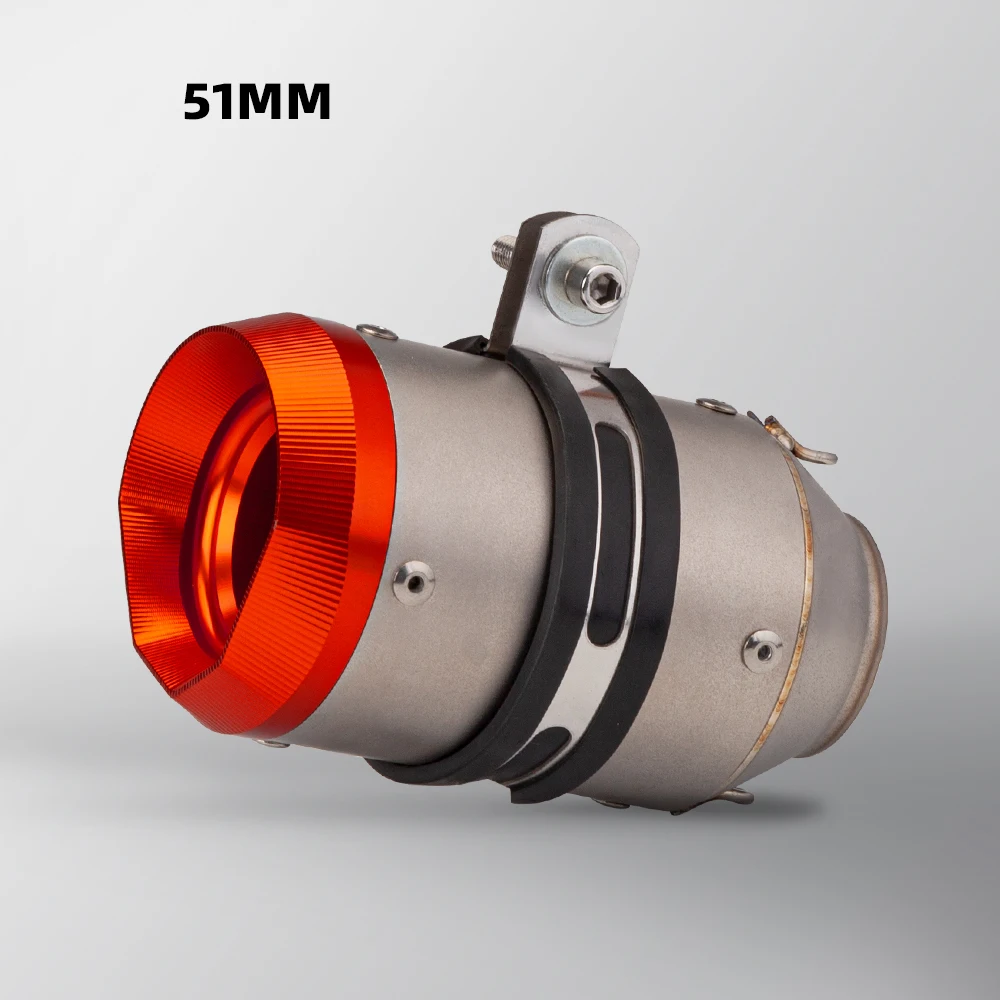 

Вход 51 мм/60 мм универсальный глушитель из углеродного волокна выхлопная труба Хвостовая труба оранжевый наконечник для duke200 390 790adv S1000RR R1