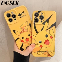pokemon pikachu phone case for iphone 12 13 11 pro max xs x xr protective covers luxury men women designer aesthetic girl boy