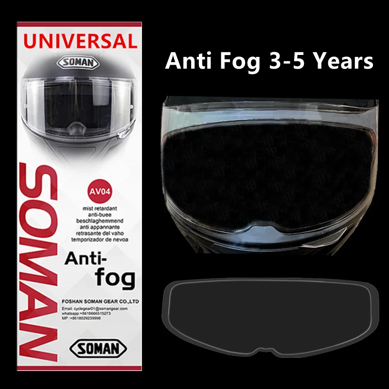 Enlarge Universal Anti Fog Visor Film for Motorcycle Helmet LS2 HJC AGV SHOEI SHARK BELL MT Helmet Anti Fog Film Shield Accessories