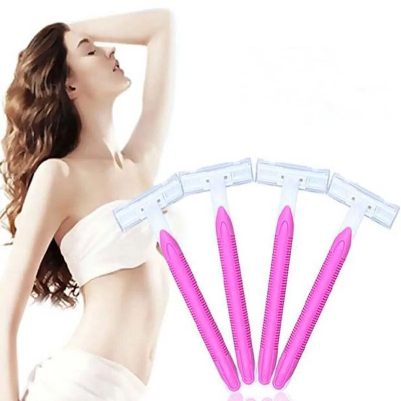 

4 PCS Lady Bikini Razor Shaver Private Body Trimmer Ideal for Bathrooms Disposable Travel Safety Shaving Hair Remover