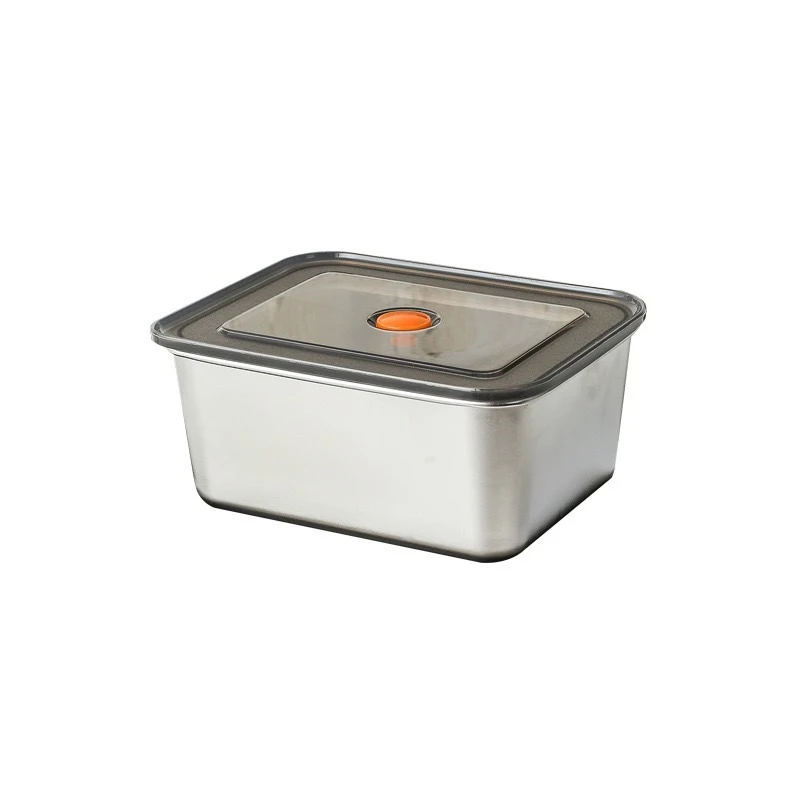 Прямоугольный Контейнер Для Хранения Продуктов Из Нержавеющей Стали С Дышащей