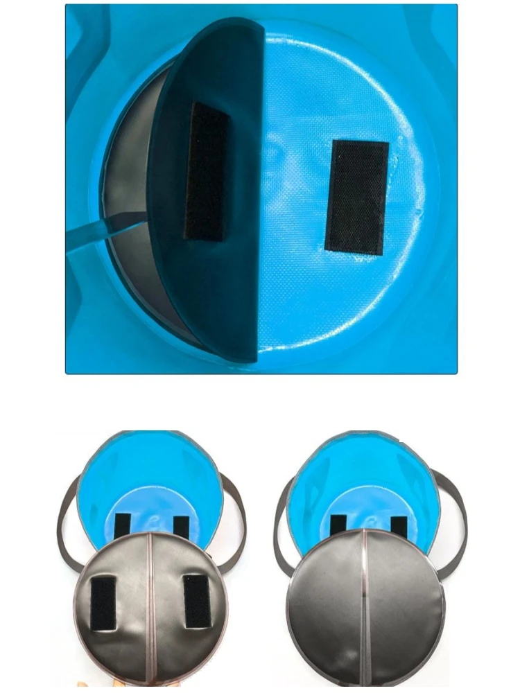 12L 20L Folding Bucket Water Bag Portable Water Storage Carrier Container PVC Waterproof Camping Hiking Fishing Travel Trekking