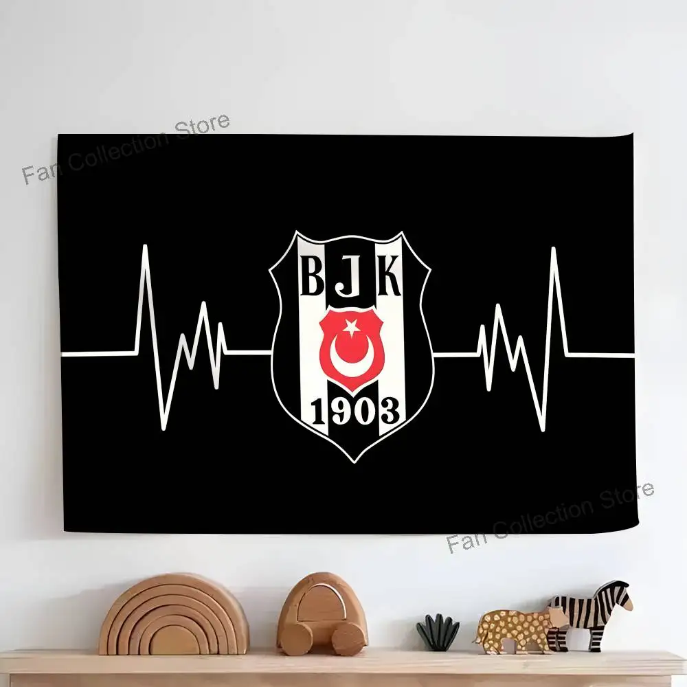 Фото Модный гобелен-флаг B-Besiktas BJK для спальни, гостиной, ресторана, бара, декора стен, вечеринок №5