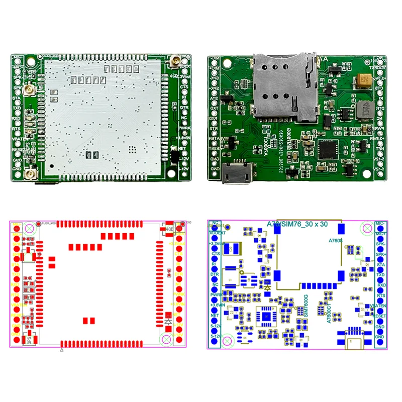 Модуль SIMCOM LTE CAT1 SIM7600E Core Board Modem (плата-адаптер) с поддержкой GNSS USBTTL и антенной для ЕвропыБлижнего ВостокаАфрики (art.: 3920db683ce05) - 3920db683ce05