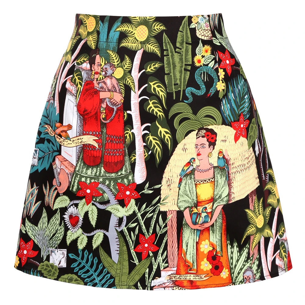 

Y2K 2022 Ladies Mini Skirts Womens faldas mujer moda 2022 Black Floral Print Plaid Summer Cotton Short Sexy A Line Skirts SS0008