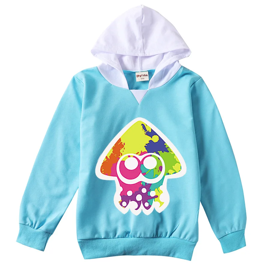 

2-16Years Game Splatoon 3 Hoodie Kids Casual Sweaters Toddler Girls Pullover Sweatshirt Children Long Sleeve Outwear Boys Coats