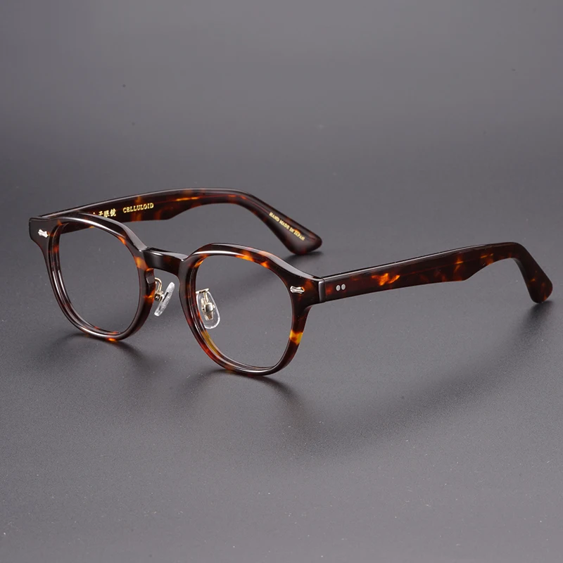 

24 Hours Sending KC-60 Japanese Brand Acetate Eyeglasses Frames Vintage Men Designer Hand-made Glasses Oval Myopia Sunglasses