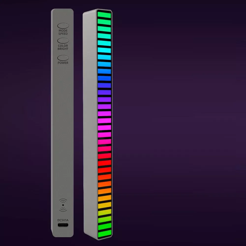 

Пикап с голосовой активацией, автомобильный ритмичный светильник, атмосфера, RGB, цветной светодиодный музыкальный ритмичный светильник для...