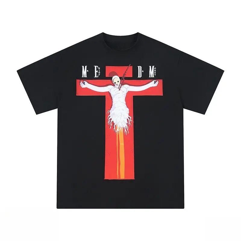 Футболка с коротким рукавом для мужчин и женщин Повседневная рубашка круглым