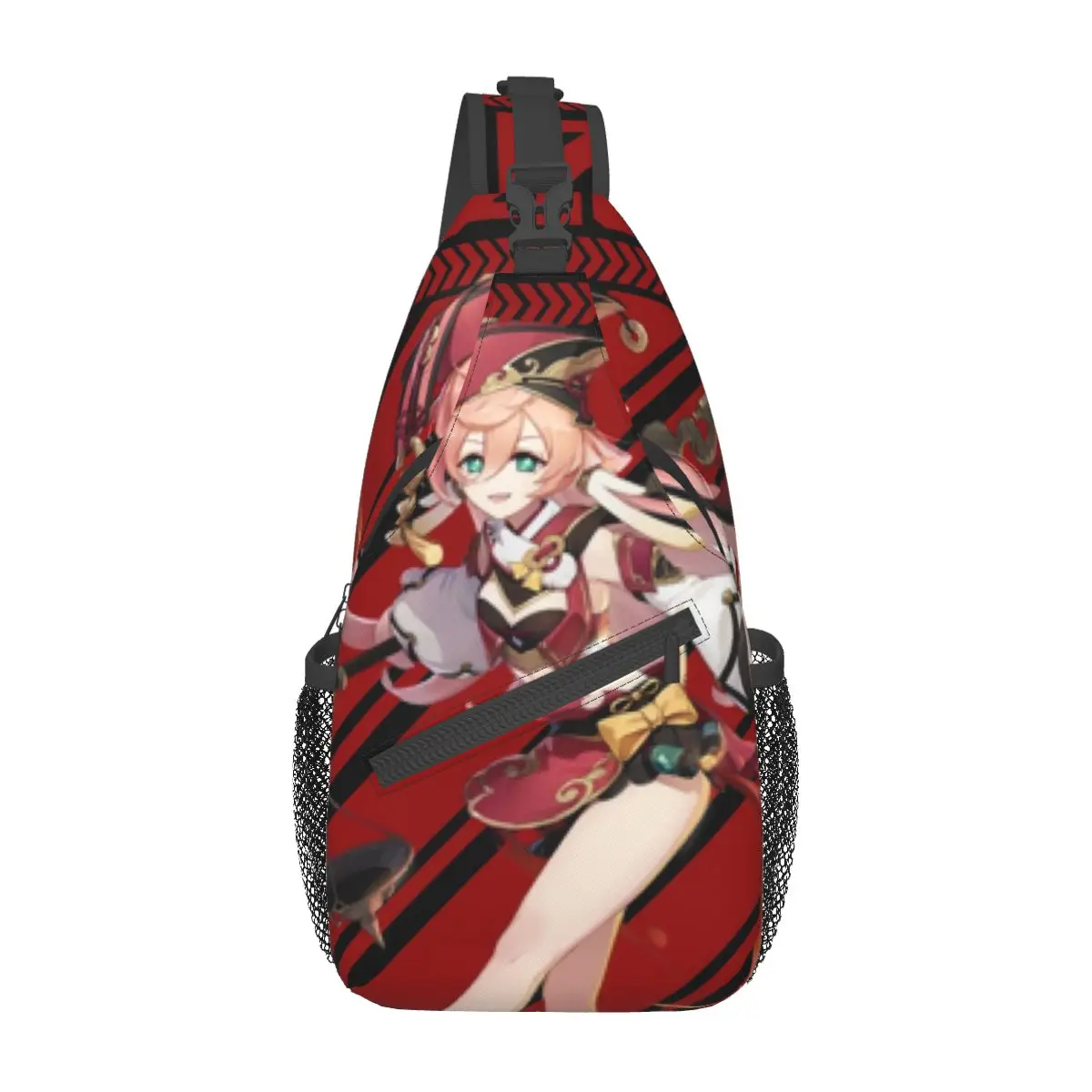 

Anime Genshin Chest Bags Unisex Yanfei Wish Print Trip Shoulder Bag Fun Graphic Design Crossbody Bag Phone Daily Sling Bags